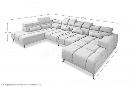 Speed von AZ Iwaniccy - XXL-Sofa links granit