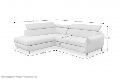 Othello von BENIX - Ecksofa links beige