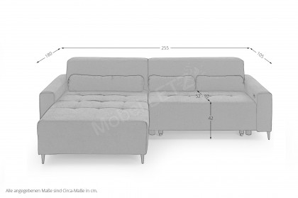 Linz von AZ Iwaniccy - Polstersofa links petrol