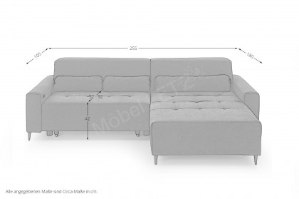 Linz von AZ Iwaniccy - Polstersofa rechts petrol