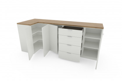Siena von Rietberger - Sideboard mit Türen & Schubästen weiß/ Eiche