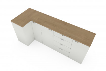 Siena von Rietberger - Sideboard mit Türen & Schubästen weiß/ Eiche