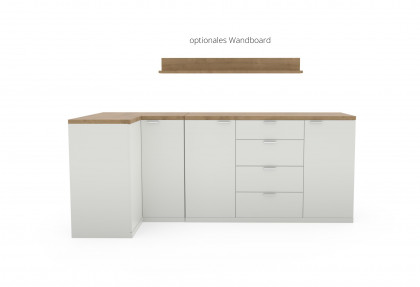 Siena von Rietberger - Sideboard mit Türen & Schubästen weiß/ Eiche