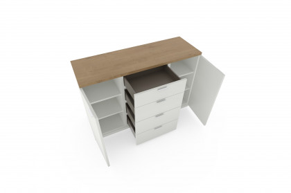Siena von Rietberger - Sideboard mit Türen & Schubästen weiß/ Eiche