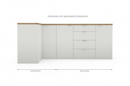 Siena von Rietberger - Sideboard mit Türen & Schubästen weiß/ Eiche