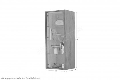 Arco-living von Schösswender - Hängevitrine WAR 10L Kupfereiche natur geölt