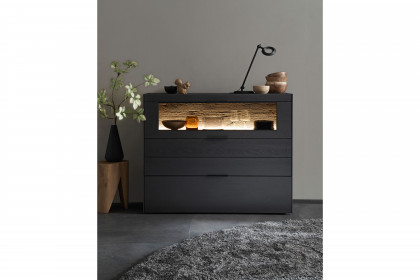 Yoris von SCHÖNER WOHNEN - Highboard Kerneiche/ anthrazit