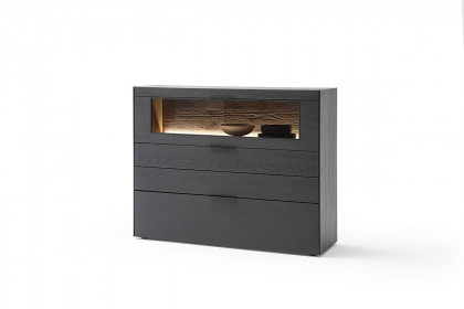 Yoris von SCHÖNER WOHNEN - Highboard Kerneiche/ anthrazit