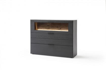 Yoris von SCHÖNER WOHNEN - Highboard Kerneiche/ anthrazit