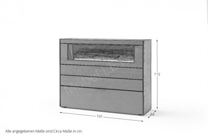 Yoris von SCHÖNER WOHNEN - Highboard Kerneiche/ anthrazit