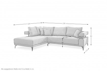 Dream von AZ Iwaniccy - Ecksofa links petrol