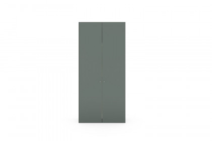 Longline von JUTZLER - Kurztiefenschrank 2-türig schwarz - Glas graugrün