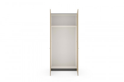 Longline von JUTZLER - platzsparender Schrank 2-türig schwarz - Eiche natur