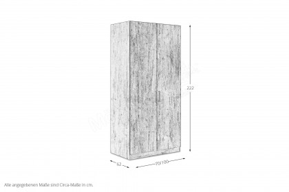 Meran von Schösswender - Schrank ca. 70 cm breit Burguesa Eiche