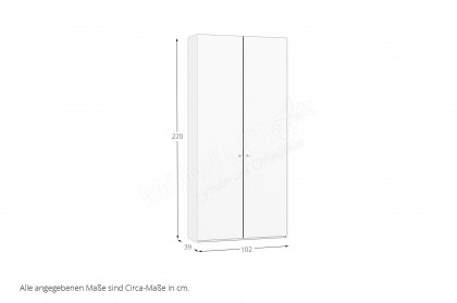 Longline von JUTZLER - Flurschrank ca. 220 cm hoch schwarz - Glas grau