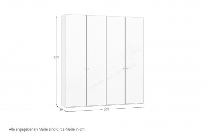 Longline von JUTZLER - Kurztiefenschrank ca. 200 cm breit schwarz - Glas grau