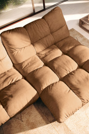 Passion-LE25 von designwerk - Ecksofa rechts camel