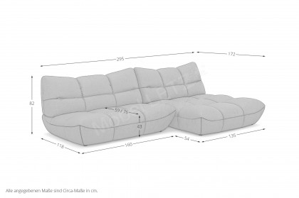 Passion-LE25 von designwerk - Ecksofa rechts camel