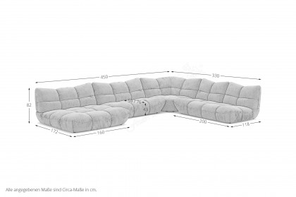 Passion-LE25 von designwerk - Sofalandschaft rechts argento