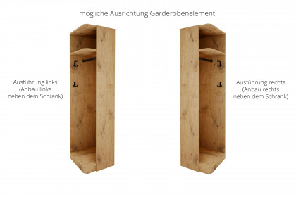 Meran von Schösswender - Schrank mit Garderobe ca. 160 cm breit