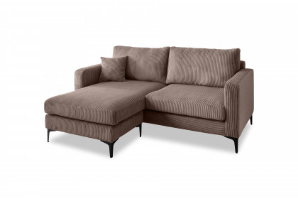 Eliza von Benformato - Ecksofa Variante links grau-braun