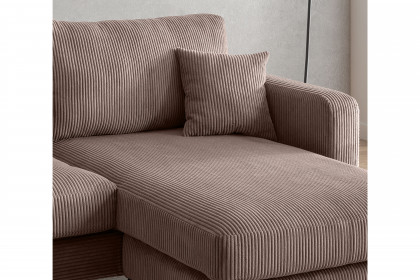 Eliza von Benformato - Ecksofa Variante rechts grau-braun