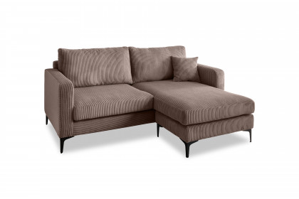 Eliza von Benformato - Ecksofa Variante rechts grau-braun