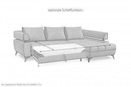 Paris-LE25 von BENIX - Ecksofa rechts hellgrau