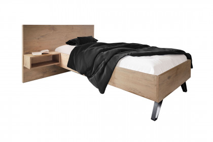 Meran von Schösswender - Hotelbett mit Hängeregal Burguesa Eiche