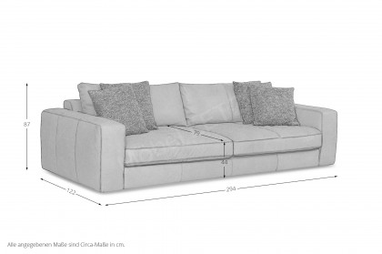 Parma von designwerk - Ledersofa stone