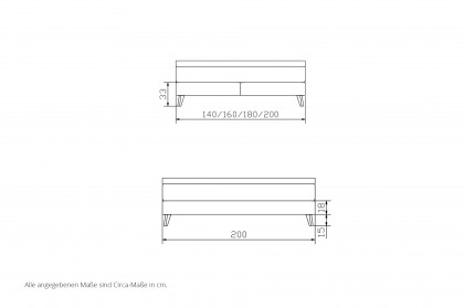 Pronto von Hasena - Boxspringbett Beatriz in Lightgrey