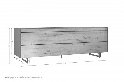 Yoris von SCHÖNER WOHNEN - Lowboard Kerneiche Umato mit Metallkufen
