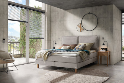 Pronto von Hasena - Boxspringbett Bonita in Lightgrey