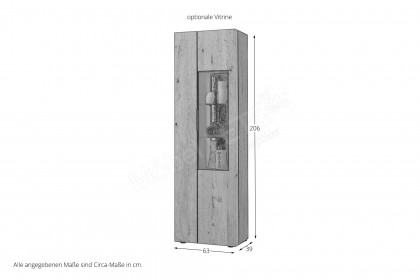 Yoris von SCHÖNER WOHNEN - Vitrine Kerneiche Umato/ Eiche anthrazit