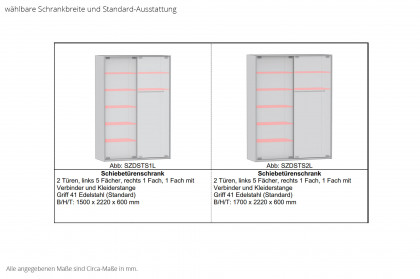 Meran von Schösswender - Schiebetürenschrank Altfichte-kaschmir