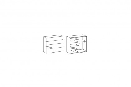Bremen von Wimex - Schwebetürenschrank weiß/ Multiplex