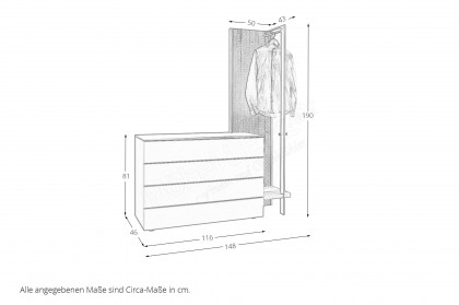 Plan von Thielemeyer - Schubkastenkommode Lack fango - Garderobe Spaltholz