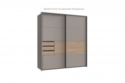 Bremen von Wimex - Schwebetürenschrank saharagrau mit Multiplex