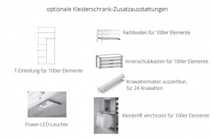 Plan von Thielemeyer - Schrank 6-türig Lack champagner mit Wiener Geflecht