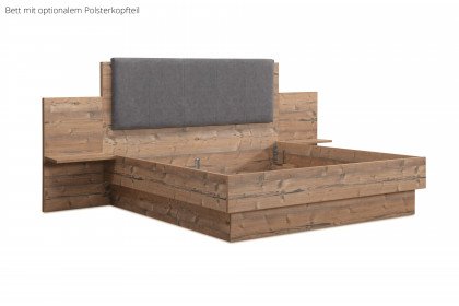 Meran von Schösswender - Doppelbett mit Nachttischen Altfichte