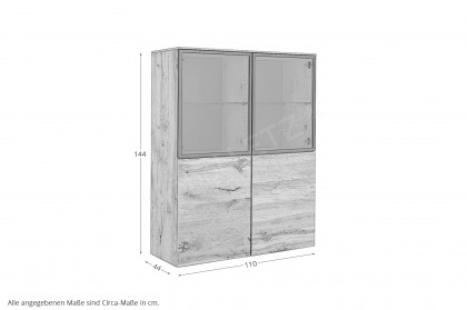Como von Schösswender - Highboard HCO 02 Kupfereiche bronze geölt