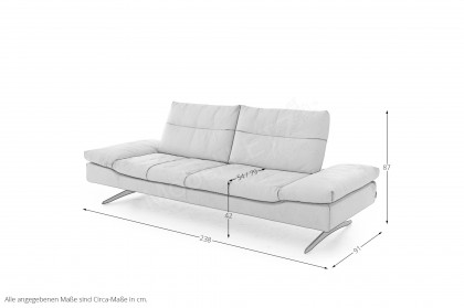 16741 Seventy5 von Willi Schillig - Ledersofa sand