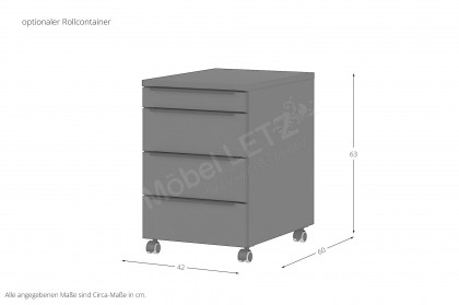 Mailand von Germania - Schreibtisch graphit, höhenverstellbar