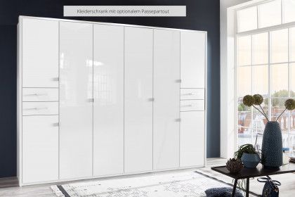 Danzig von Wimex - Kleiderschrank mit 4 Glastüren weiß
