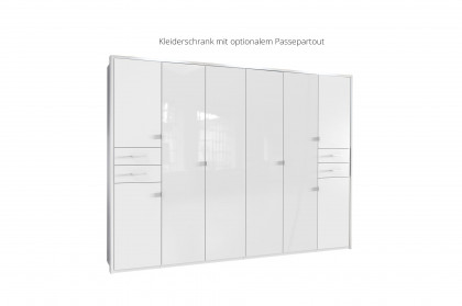 Danzig von Wimex - Kleiderschrank mit 4 Glastüren weiß