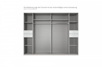 Danzig von Wimex - Kleiderschrank mit 4 Glastüren weiß