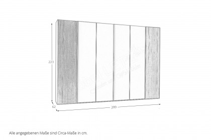 Plan von Thielemeyer - Kleiderschrank ca. 300 cm breit creme mit Lamellen