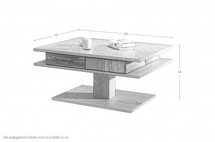 V/lacera living von Voglauer - Couchtisch Wildeiche mit Lackabsetzung