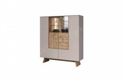 V/lacera living von Voglauer - Highboard Wildeiche mit Lack in Taupe