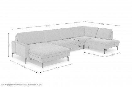 ZE-EM20028 von Zehdenick - Wohnlandschaft Variante rechts grey